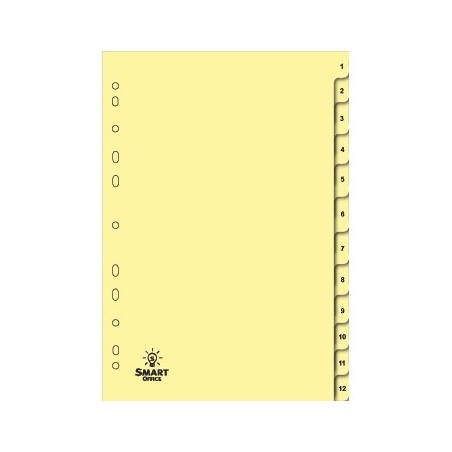 Separadores Cartolina Numerados (1 a 12) / Arquivo e Organiz