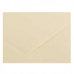 25un Cartolina 185gr 1 Folha 50x65cm Canson Iris Creme