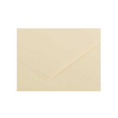 25un Cartolina 185gr 1 Folha 50x65cm Canson Iris Creme