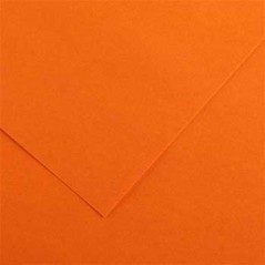 25un Cartolina 185gr 1 Folha 50x65cm Canson Iris Laranja / P