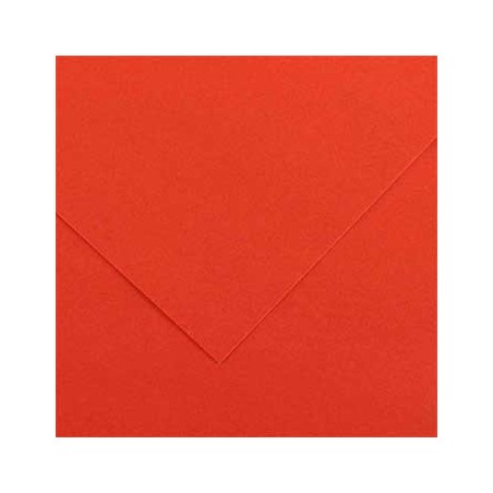 25un Cartolina 185gr 1 Folha 50x65cm Canson Iris Tomate / Pa
