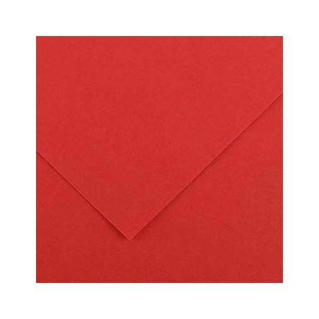 25un Cartolina 185gr 1 Folha 50x65cm Canson Iris Vermelho /