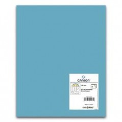 25un Cartolina 185gr 1 Folha 50x65cm Canson Iris Azul Celest