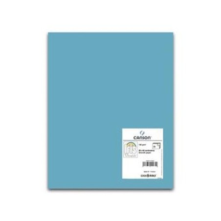 25un Cartolina 185gr 1 Folha 50x65cm Canson Iris Azul Celest