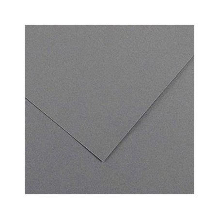 25un Cartolina 185gr 1 Folha 50x65cm Canson Iris Cinzento Ch