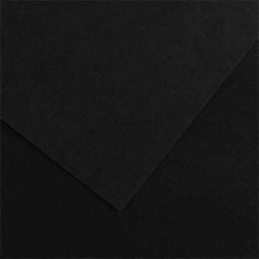 25un Cartolina 185gr 1 Folha 50x65cm Canson Iris Preto / Pap