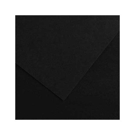 25un Cartolina 185gr 1 Folha 50x65cm Canson Iris Preto / Pap