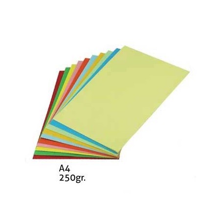 Cartolina 250gr 100 Folhas A4 Cores Suaves Sortidas