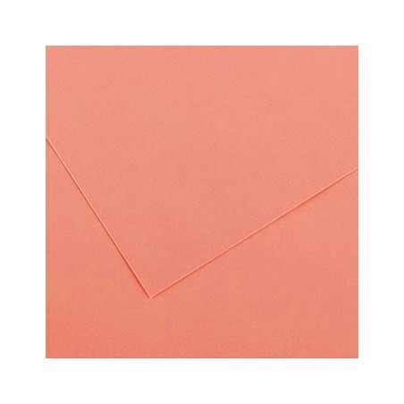 25un Cartolina 185gr 1 Folha 50x65cm Canson Iris Coral