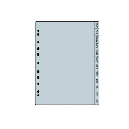 Separadores Plastico Jan a Dez 1un / Arquivo e Organizacao /