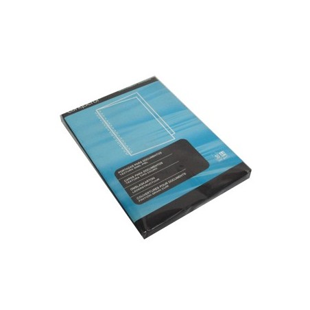 Capa Encadernar Conqueror Couro 300gr 50Fls A4 Preto / Escri