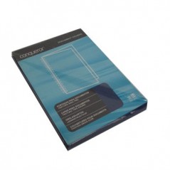Capa Encadernar Conqueror Couro 300gr  A4 Azul 50Fls / Escri