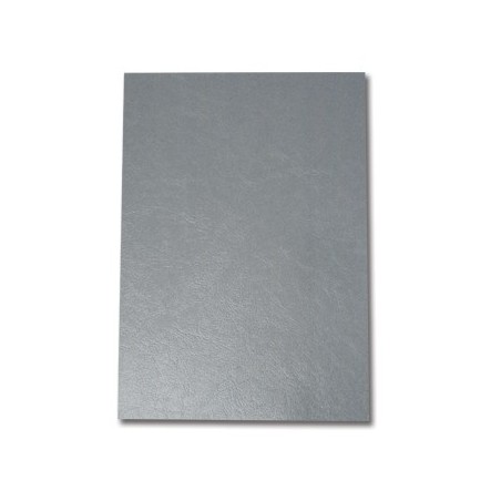 Capa Encadernar Conqueror Couro 300gr 50Fls A4 Cinza Metaliz