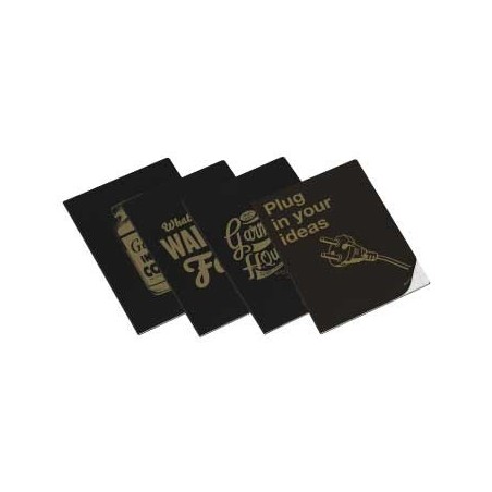 Caderno Agrafado Ambar Clever Gold A4 Quadriculado 90gr 40Fl