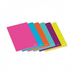 40un Caderno Agrafado Ambar School A5 Liso 60Fls