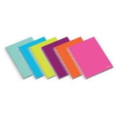Caderno Espiral Capa Dura Ambar School A5 Quadric 70g 100Fls