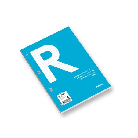 AMBAR Recarga Papel Ambar School A4 Pautado 100gr 100Fls Pap