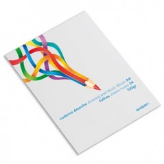 Caderno Desenho Colado Ambar School A4 120gr 24Fls