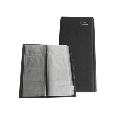 Porta Cartoes Visita p/72 Cartoes Preto / Arquivo e Organiza