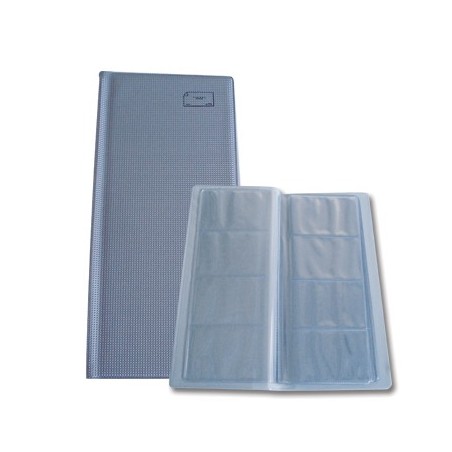 Porta Cartoes Visita p/72 Cartoes Cinza / Arquivo e Organiza