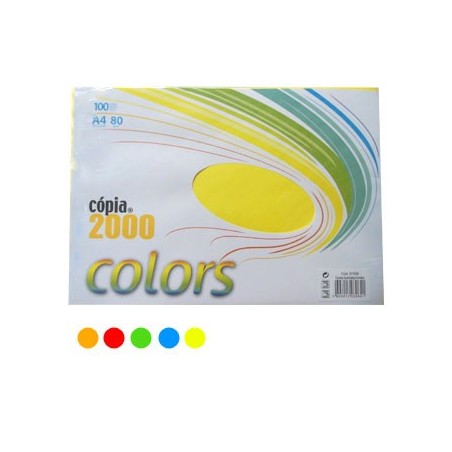 Papel Fotocopia A4 80gr 5 Cores Intensas 100 Folhas / Papeis