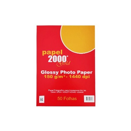Papel InkJet A4 150gr Foto Glossy - 50 Folhas / Papeis e Tra