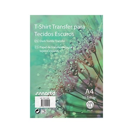 T-Shirt Transfer InkJet A4 Tecidos Escuros (4232) 10 Folhas