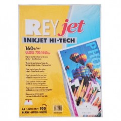 Papel InkJet A3 160gr Reyjet Glossy - 100 Folhas / Papeis e