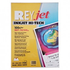 Papel InkJet A3 100gr ReyJet Hi-Tech - 200 Folhas / Papeis e