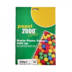 Papel InkJet 2000 A4 250gr Foto Matte - 20 Folhas / Papeis e