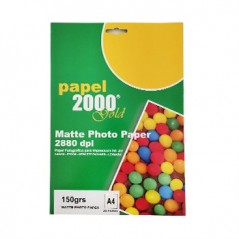 Papel InkJet 2000 A4 150gr Foto Matte - 20 Folhas / Papeis e
