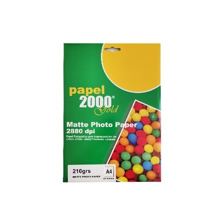 Papel Fotografico Matte 210gr A4 p/ InkJet 20fls / Papeis e