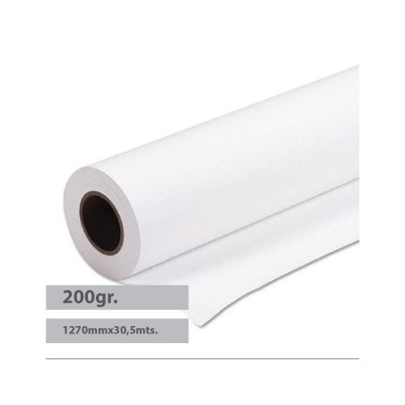 Papel Plotter Foto Satin 200gr 1270mmx30,5mts - 1 Rolo / Pap