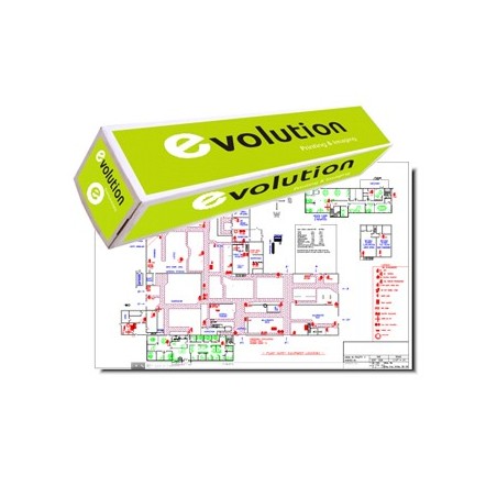 Papel Plotter 80gr 420mmx50mts Evolution Pack 2 Rolos / Pape
