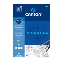 Papel Vegetal Canson A3 90gr 50 Folhas / Papeis e Transforma