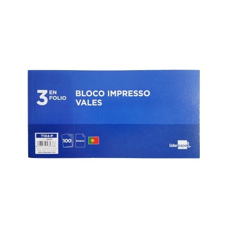 Blocos Impressos-Vale de Caixa- 205x112mm-1un / Papeis e Tra