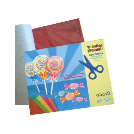 Bloco Papel de Celofane 240x310mm 20 Folhas Cores Sortidas /