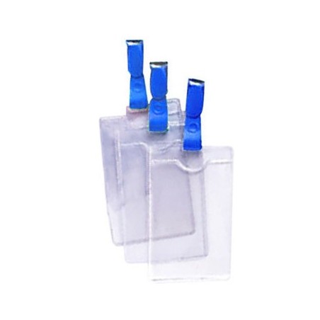 Porta Nomes Vertical com mola 62x108mm Eagle Pack12un Azul /