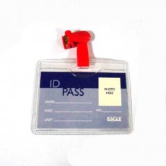 Porta Nomes Horizontal com mola 100x70mm Eagle Pack 12un / E