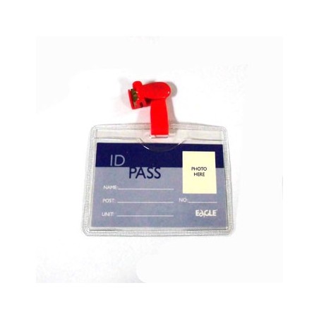 Porta Nomes Horizontal com mola 100x70mm Eagle Pack 12un / E