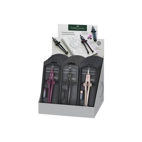 Compassos Faber-Castell Stream Expositor 15un