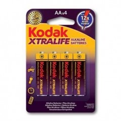Pilhas Alcalinas Kodak Xtralife LR6 AA 1.5V 2700mAh 4un