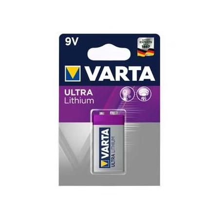Pilha Lithium profissional Varta (6122) 9V-1200mAh 1un / Cab