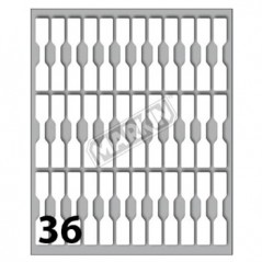 Etiquetas 46x08mm (Tiras) Markin Cod 30  10Folhas 360un / Pa