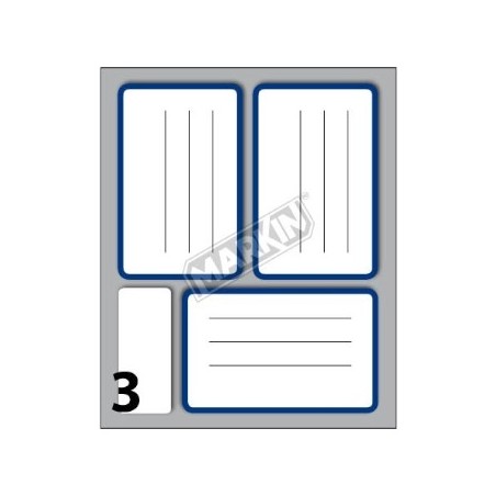 Etiquetas 83x53mm Markin Rebordo Linhas Cod 58 3Fls 30un
