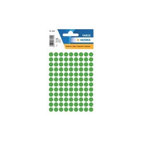 Etiquetas Redondas 08mm Verde Escu Herma1835  540un / Papeis