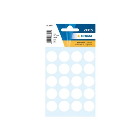 Etiquetas Redondas 19mm Branco Herma1870 100un / Papeis e Tr