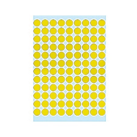 Etiquetas Redondas 08mm Amarelo Herma1841  540un / Papeis e