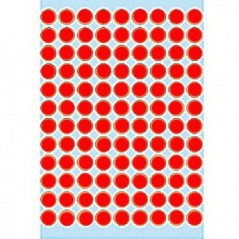 Etiquetas Redondas 08mm Vermelho Fluorescente Herma1846 540u