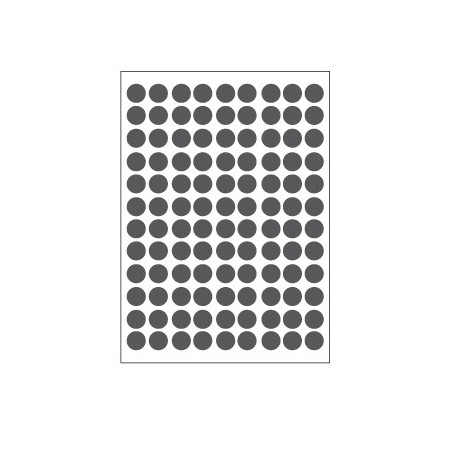 Etiquetas Redondas 08mm Cinza Herma1838  540un / Papeis e Tr